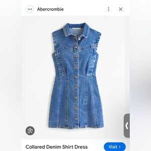 Abercrombie & Fitch Collared Denim Dress